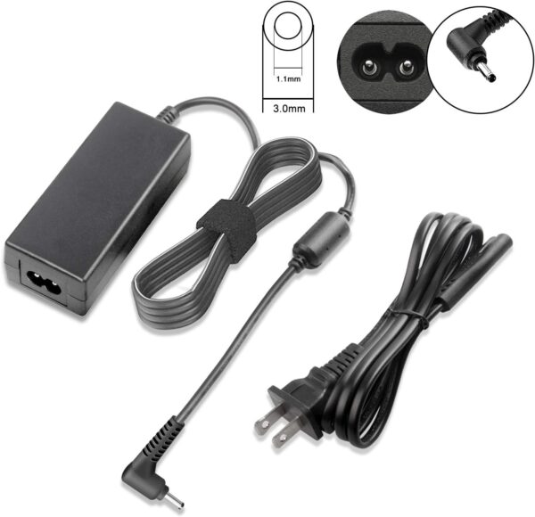 Acer, HP & Compaq Compatible Laptop AC Charger Adapter, 19V / 4.74A / 90W with 5.5mm x 2.5mm Barrel Tip & UK Plug - Image 2