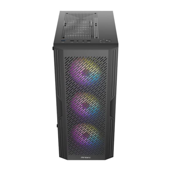 ANTEC AX20 Mid Tower ATX, Micro ATX, Mini-ITX Gaming Case with Tempered Glass Side and Window Panel 3 x RGB LED Fans - Image 4