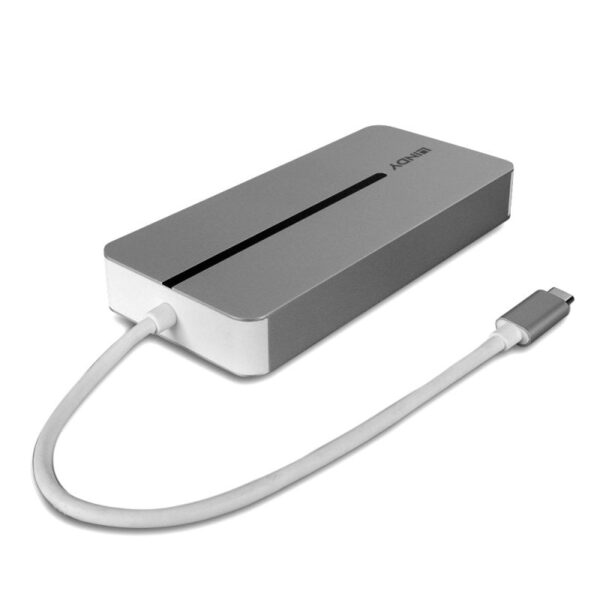 LINDY 43360 DST-Mx Duo USB-C Laptop/MacBook Mini Docking Station with Dual Display (4K) & 100W Pass-Through Charging - Image 5