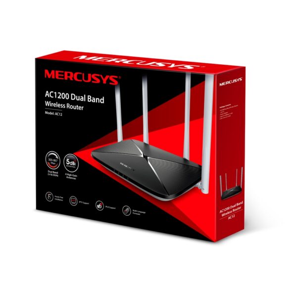 Mercusys AC12G AC1200 Dual Band Gigabit Wireless Cable Router - Image 3