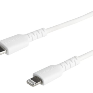 StarTech.com 6 ft(2m) Durable White USB-C to Lightning Cable, Heavy Duty Rugged Aramid Fiber USB Type A to Lightning Charger/Sync Power Cord, Apple MFi Certified iPad/iPhone 12 Pro Max
